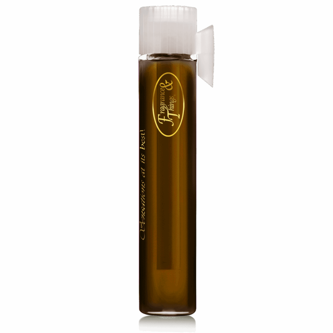 Tall brown glass bottle with a white cap and a small tag.