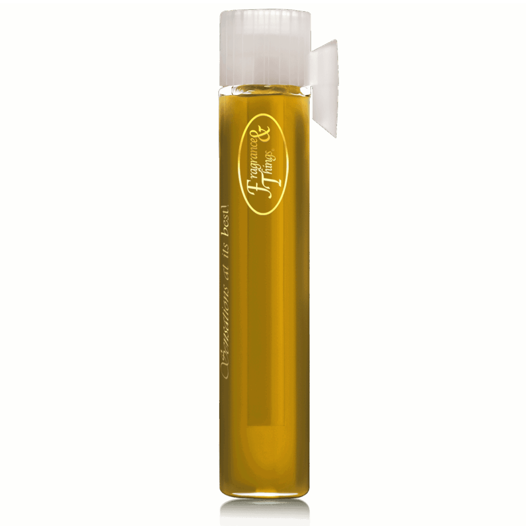 Tall bottle of golden liquid with a white cap and attached spout.