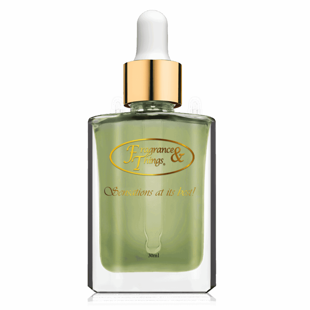 A green glass dropper bottle with a gold and white cap.