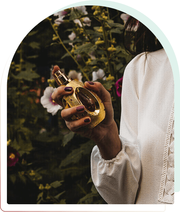 Luxury fragrance identity editorial image