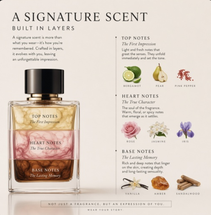 Elegant personal fragrance ritual and signature scent styling